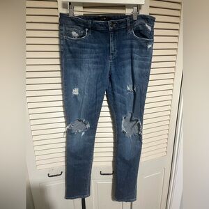 Joe's Jeans Dark Blue Distressed Skinny Jeans